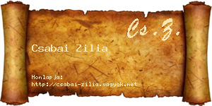 Csabai Zilia névjegykártya